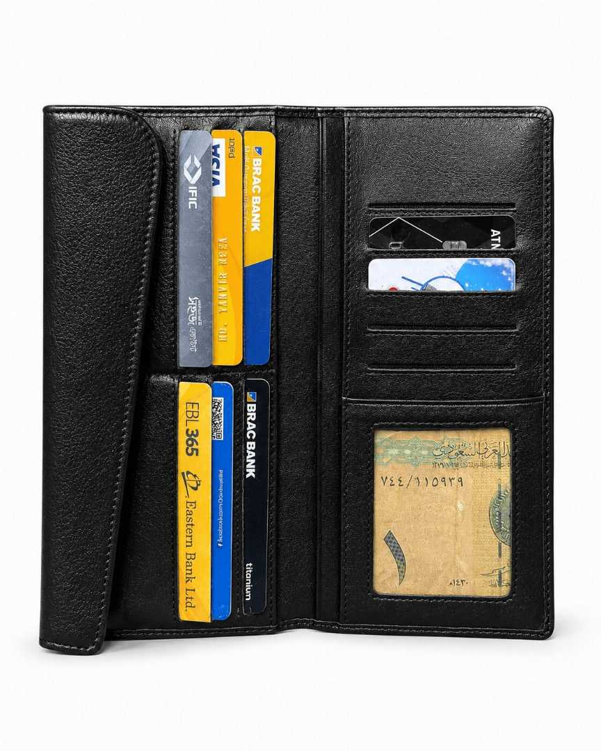 Premium,Genuine,Leather,Wallet(Black+Chocolate)