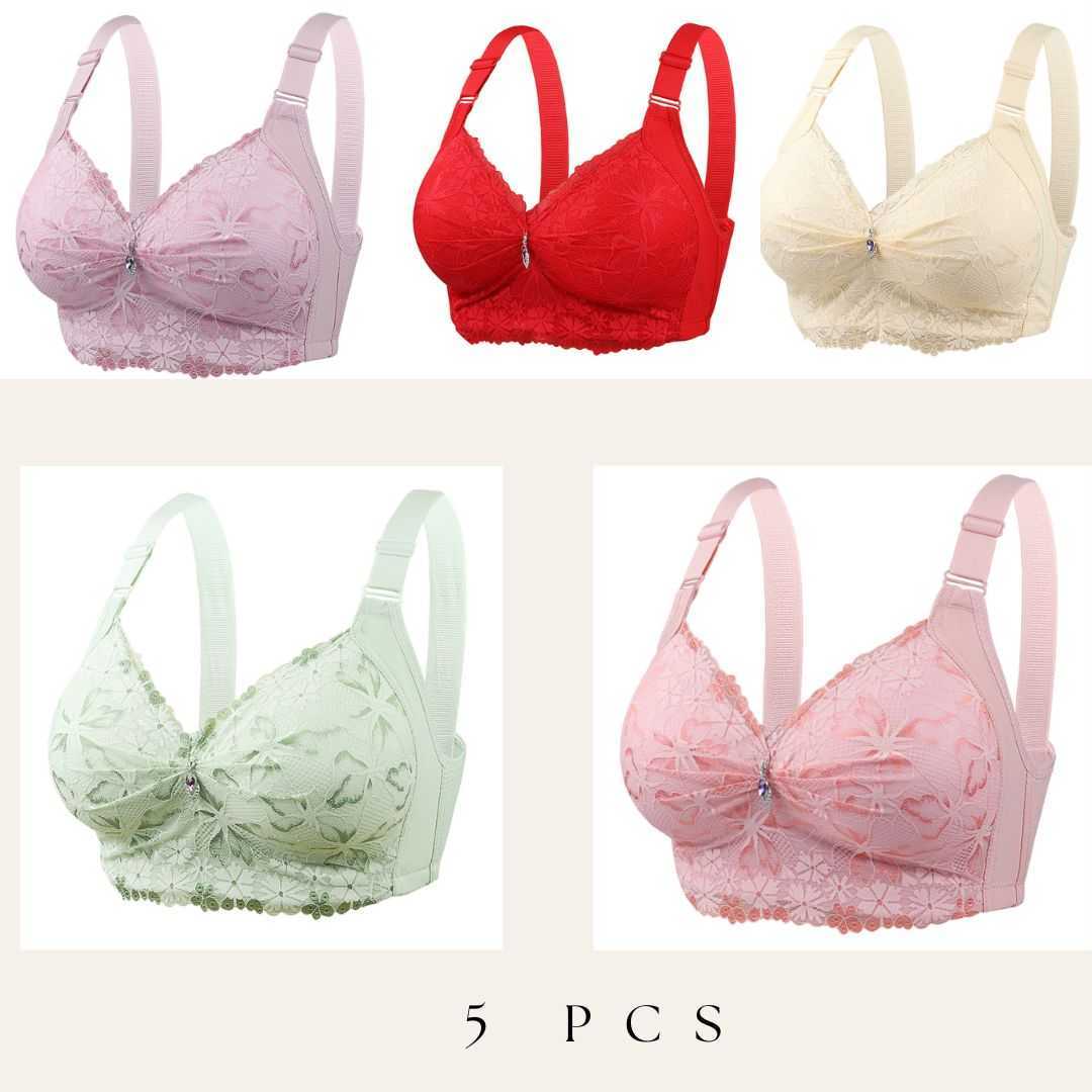 💜5,Pcs,China,Eye-Catching,Round,Shape,Bra-,Onion,+,Red,+,Cream,+,Green,+,Light,Pink,Combo💜