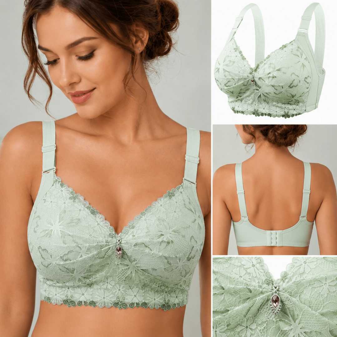 💛💚2Pce,China,Eye-Catching,Round,Shape,Bra,💚💛