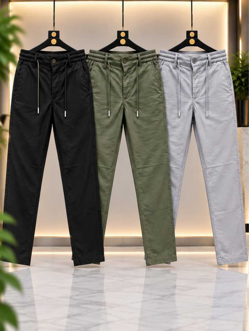 Cotton,Pant,-,Black-,Olive-Ash